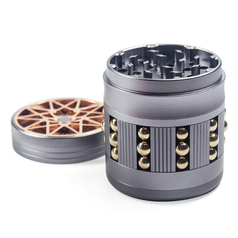 DPAG108 Steel Ball Design Four layers 63mm Diameter Aluminum Tobacco herb grinder