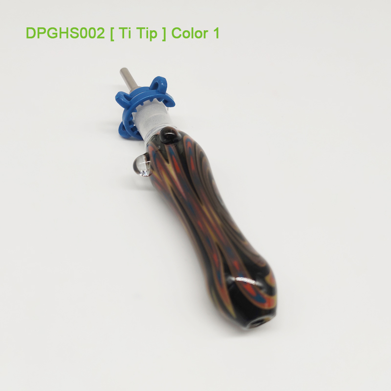DPGHS002 (10FM)(TI) 4inch US colored swirl pattern  NC kit  with 10mm male ti tip and 10mm plactic clip