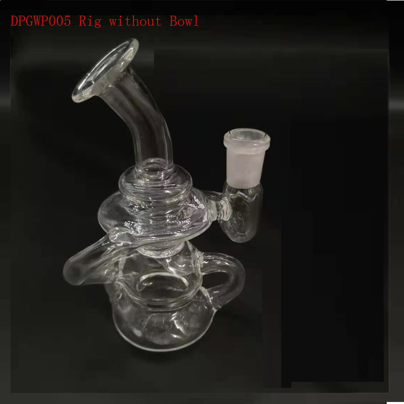 DPGWP005 Mini recycler Oil Rigs Glass Bongs Water Pipes for Smoking with 10mm funnel  bowl