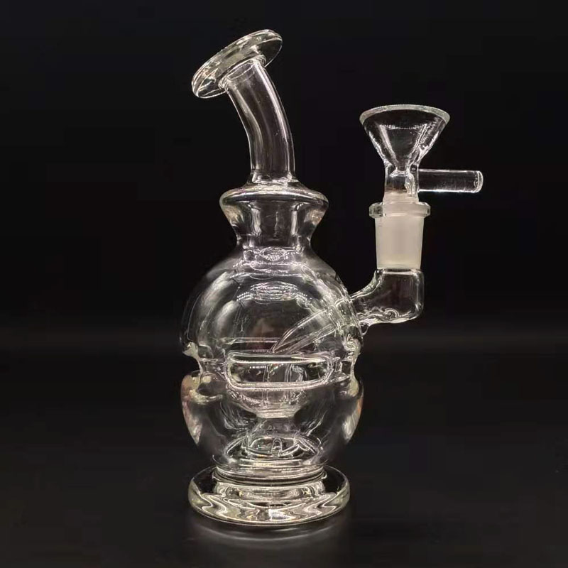 DPGWP015 Mjarsenal  Mini recycler Oil Rigs Glass Bongs Water Pipes for Smoking, with 10mm  funnel bowl