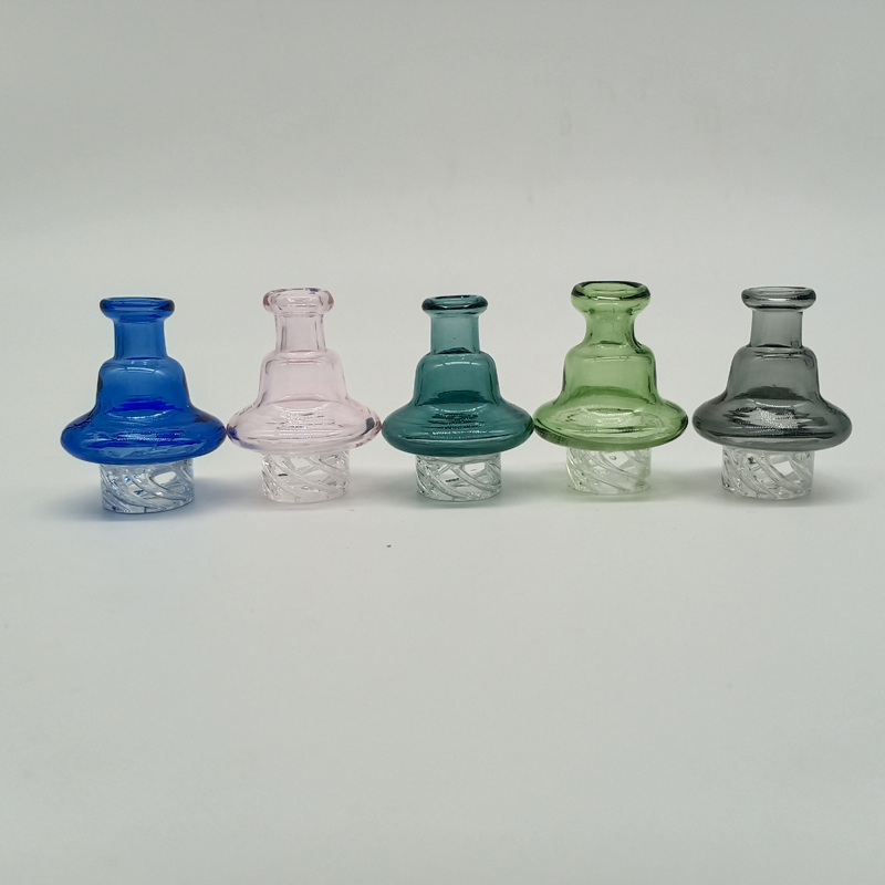 DPGCC011 Cyclone chinese color glass UFO carb cap riptide dabber caps for Quartz banger beads rotating