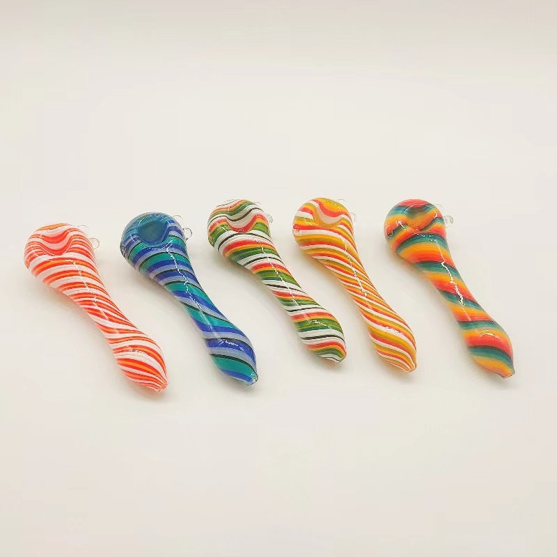 DPGH006 4.3inch colorful glass hand pipe