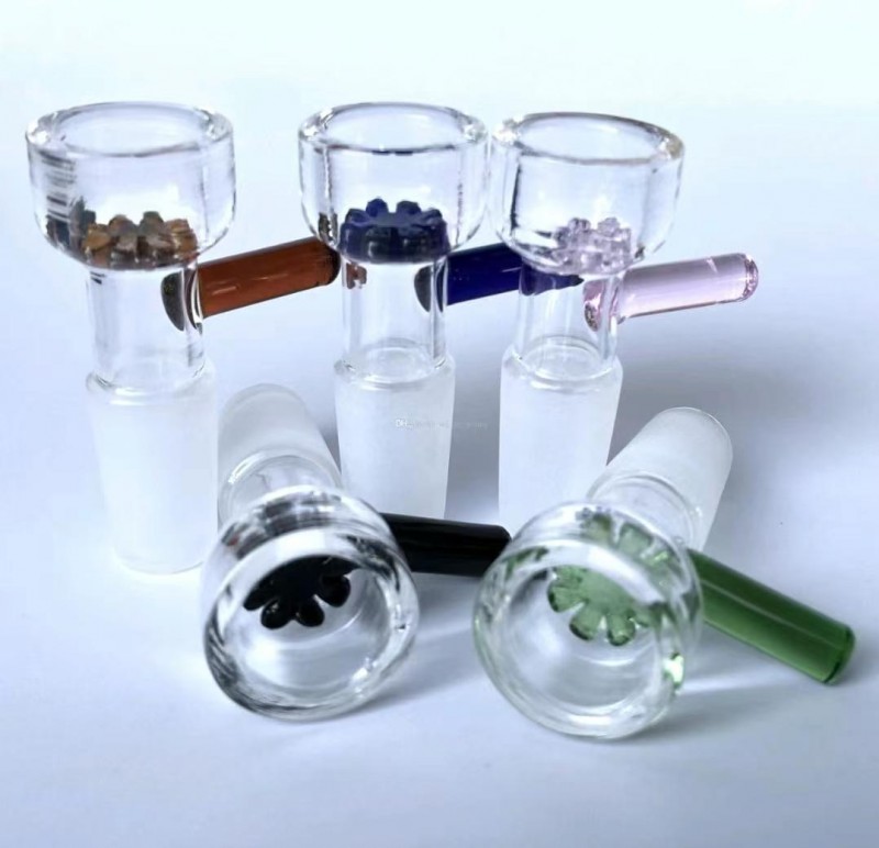 DPGB145 Smoking Accessories 14mm 18mm slide glass bowl thick Pyrex water pipe colorful heady bowls for bongs