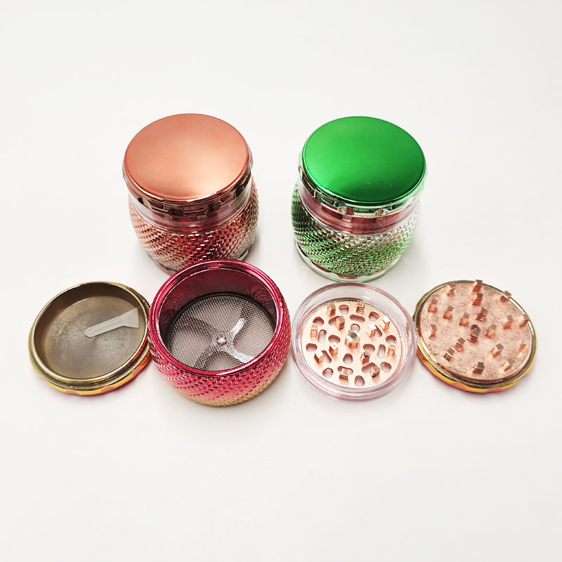 DPAG055 Dia. 70mm Colored Four Layers Resin Smoke Grinder