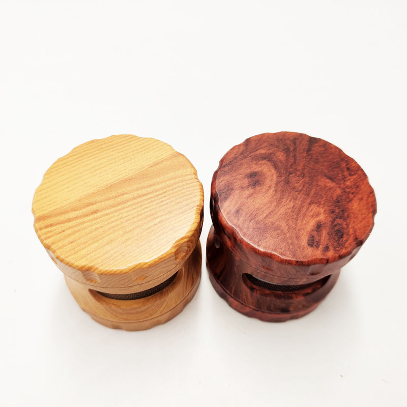 DPAG056 Dia. 63mm Wooden Color Four Layers Resin Smoke Grinder