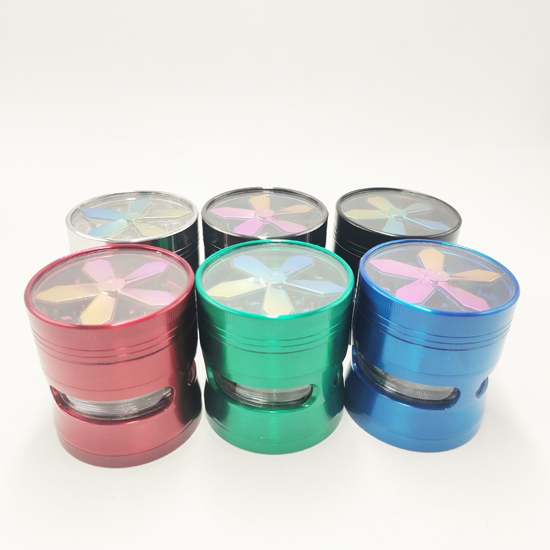 DPAG063 Dia. 60mm Different Color Four Layers Zinc Smoke Grinder