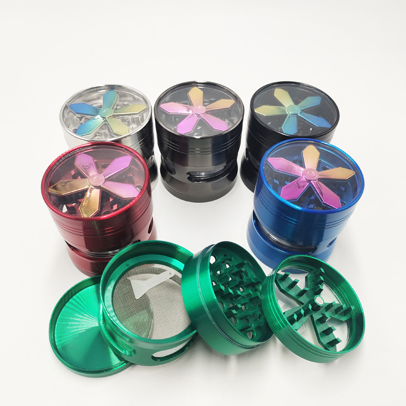 DPAG063 Dia. 60mm Different Color Four Layers Zinc Smoke Grinder