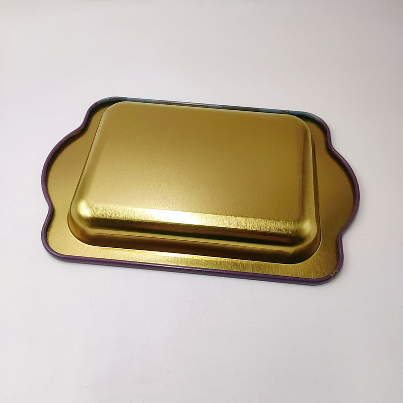 RT212E-7 212*142*23 mm Metal Tin Rolling Tray, with two side ears