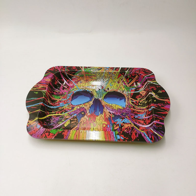 RT212E-14 212*142*23 mm Metal Tin Rolling Tray, with two side ears